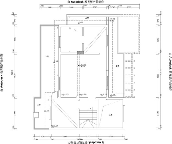 2楼原始结构图 2楼原始结构图